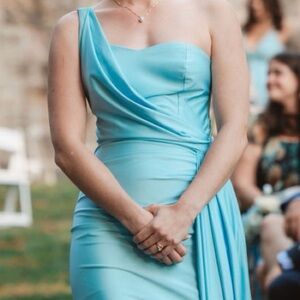 Elegant Baby Blue Women's Cocktail Dress